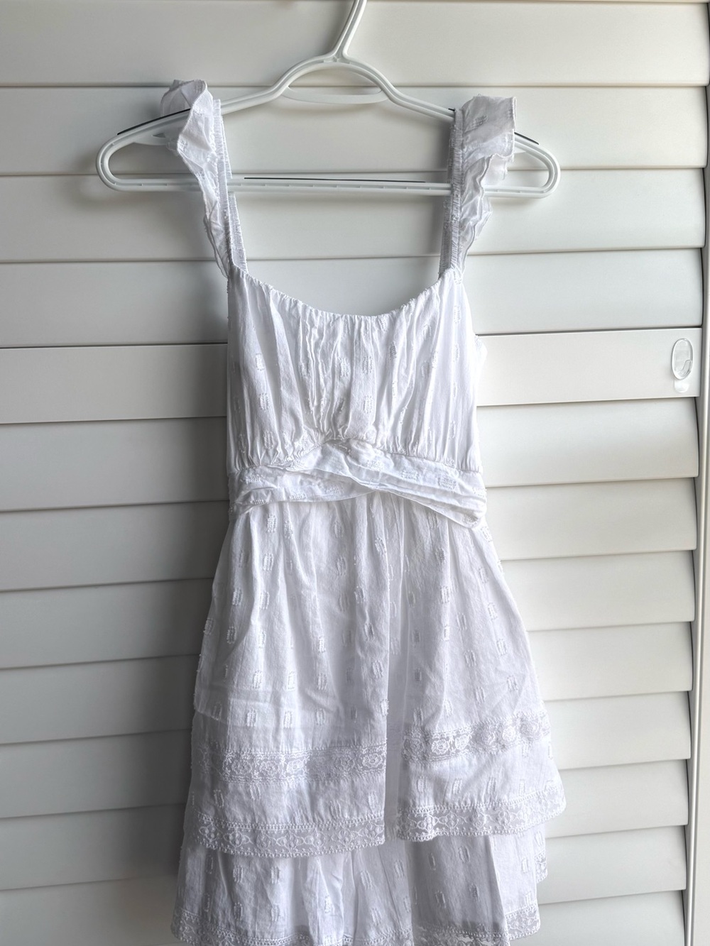 Altar’d State White Eyelet Tiered Summer Romper | Size L